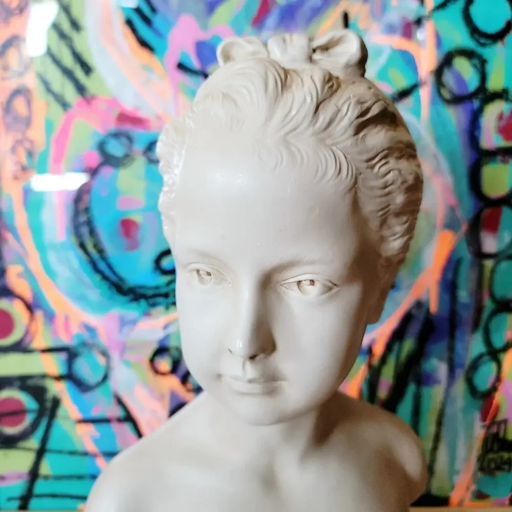 Alexander Backer Chalkware Bust Lady